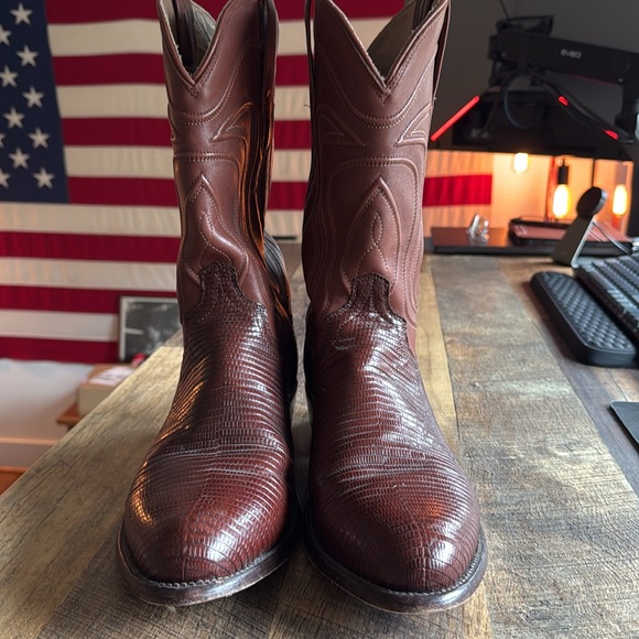 Tecovas Lizard Cowboy Boots Size 11 1/2 D - Picture 2 of 7